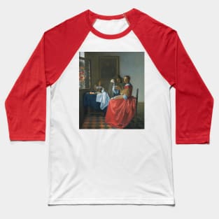 The Girl With A Wineglass by Jan Vermeer Baseball T-Shirt